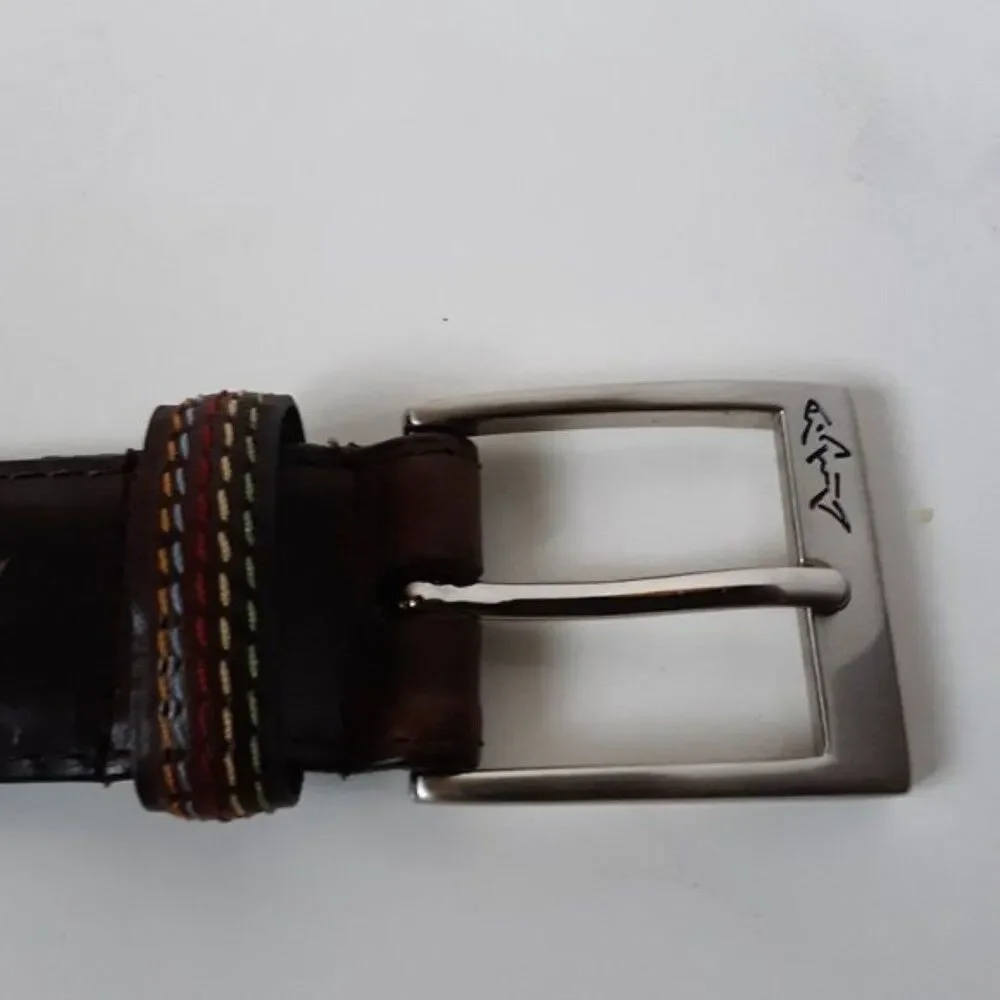 Greg Norman Brown Leather Belt size 36